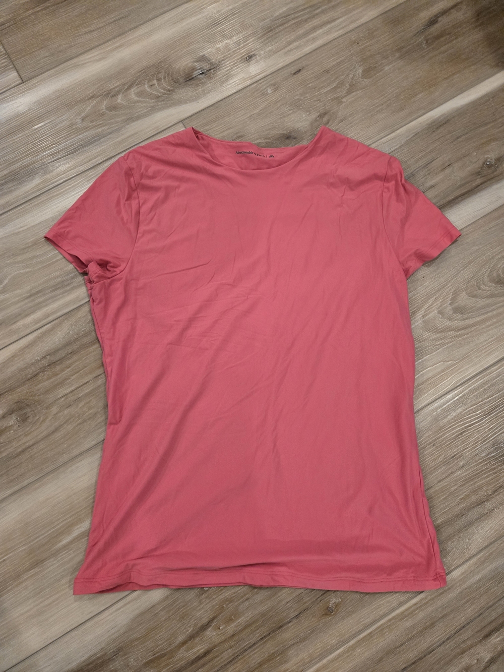 Abercrombie & Fitch Pink Short-Sleeve Crewneck Tee